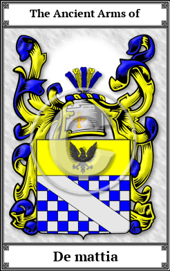 De mattia Family Crest Download (JPG)  Book Plated - 150 DPI